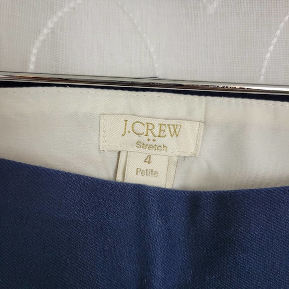 J Crew Blue Women's Straight Leg Trouser Dress Pants Size 4 - Picture 5 of 7